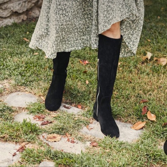 Doen Shoes - DÔEN NWT Cannes Knee Boot in Black Suede, Size 39/8-8.5